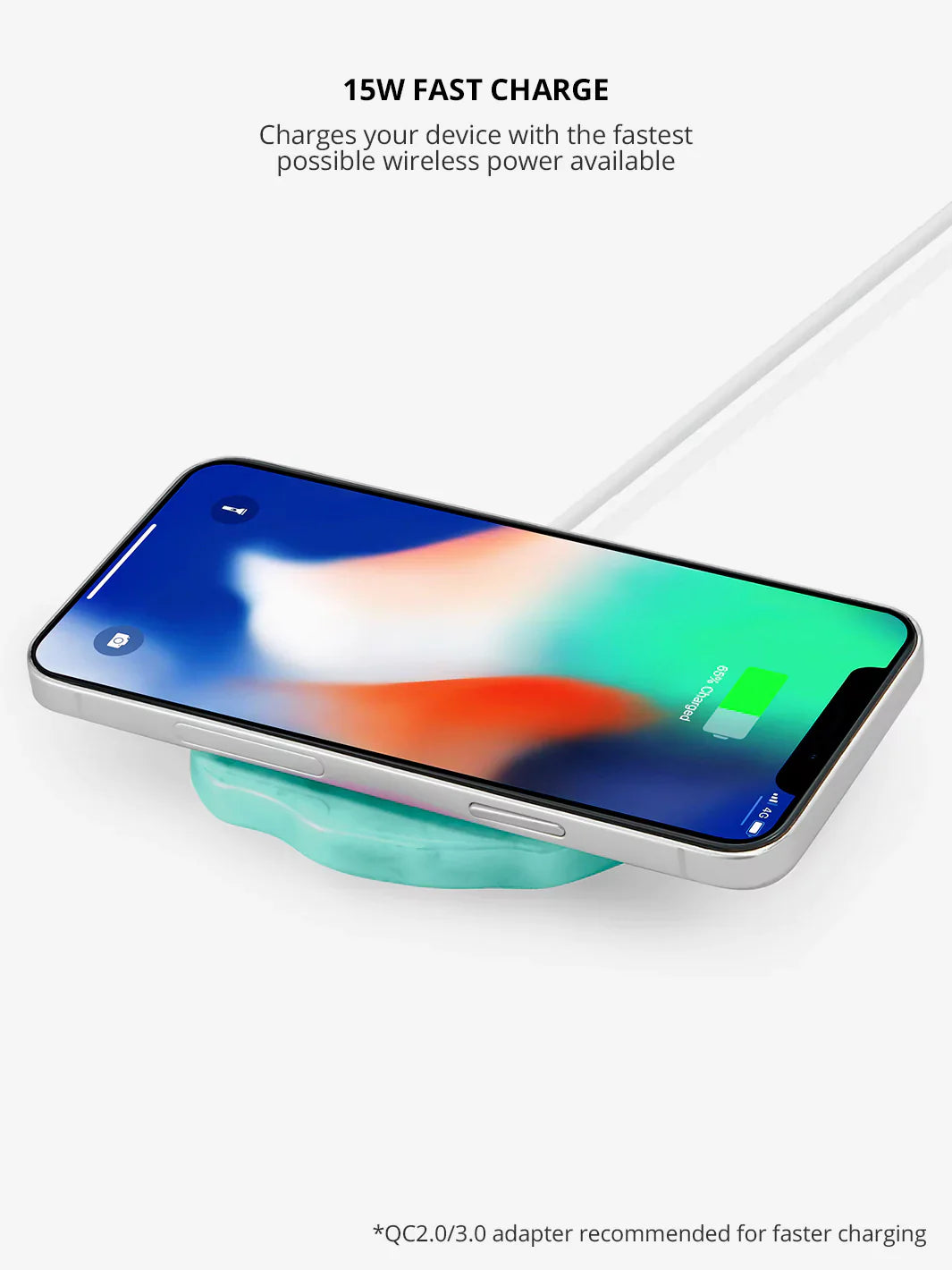 Aqua Crystal Holographic Wireless Charger