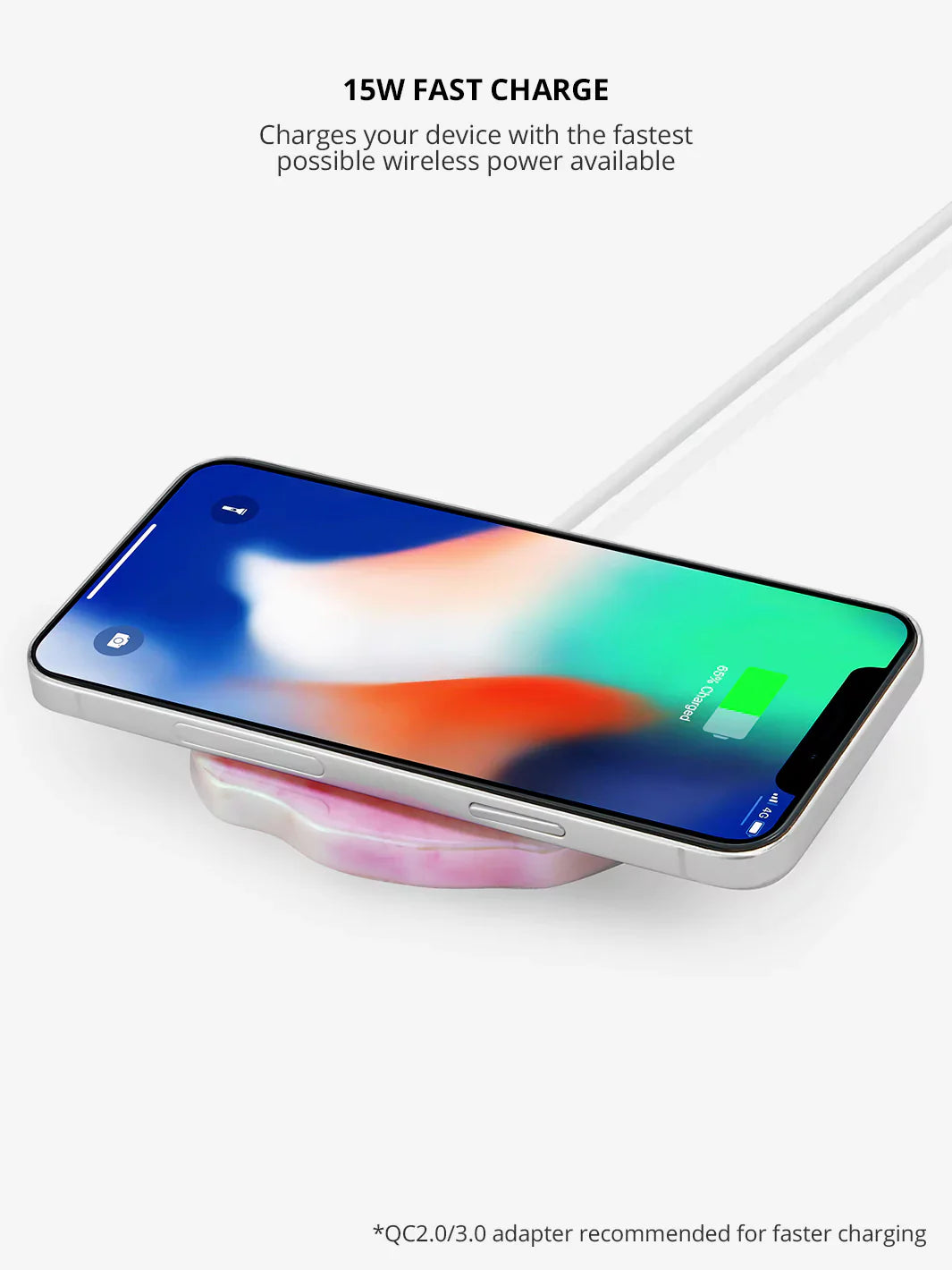 Rose Quartz Holographic Wireless Charger