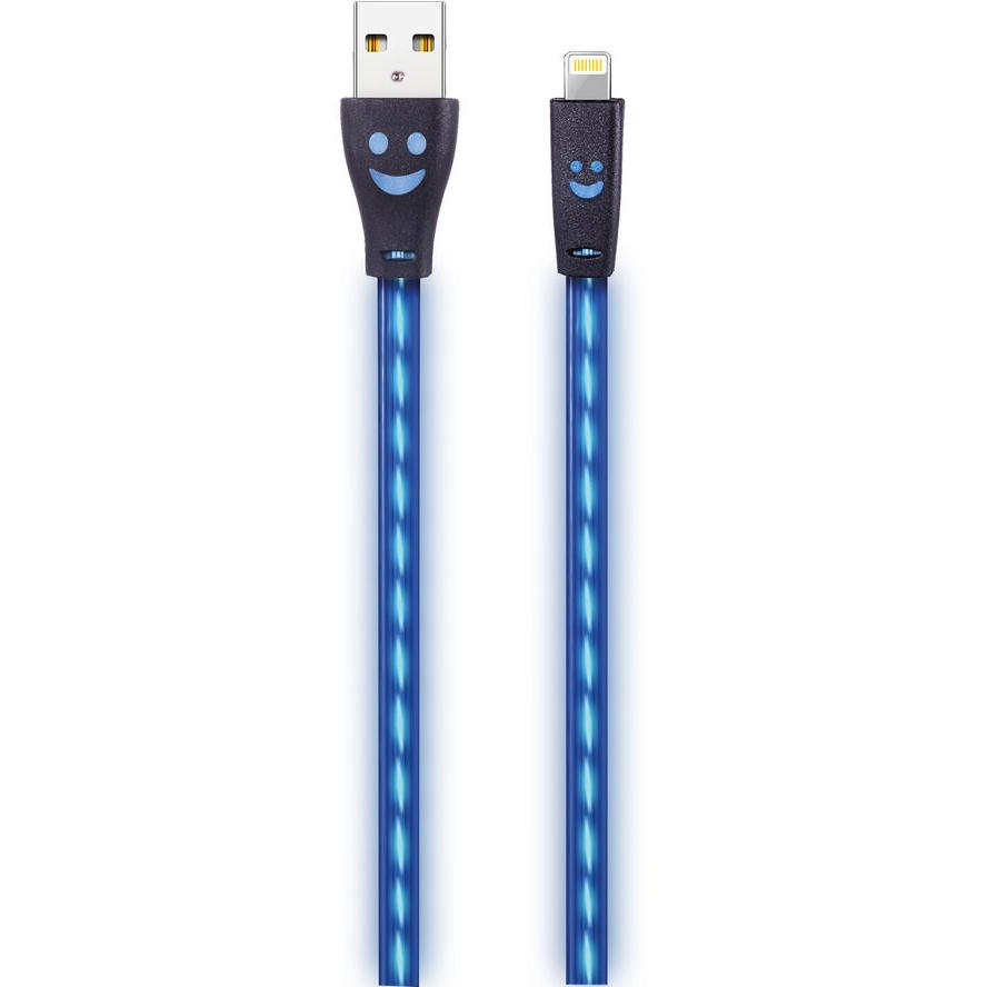 Kabel USB 2GO 2GO USB Ladekabel sw mit blauer LED-Beleuchtung 100cm light. (795536)