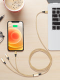 USB-C Gold 3-in-1 Charging Cable