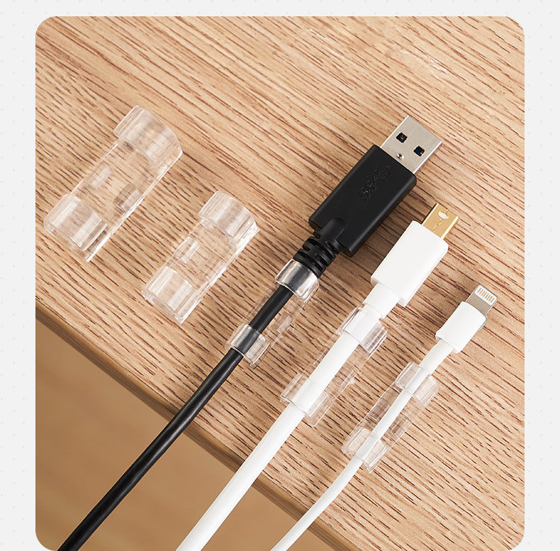 Punch-Free Wire Holder Clip Wire Card Subnet Wire Organizer Data Cable Solid Wire Clip Self-Adhesive Wire Organizer