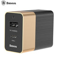 Baseus Type-C USB Fast Charger 2.0+3.4A Travel Wall Charger Adapter Mobile Phone Charger