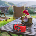 Portable multi - func hand - crank, emergency gen, solar radio, shockproof, FM/AM/WB/NOAA, power bank