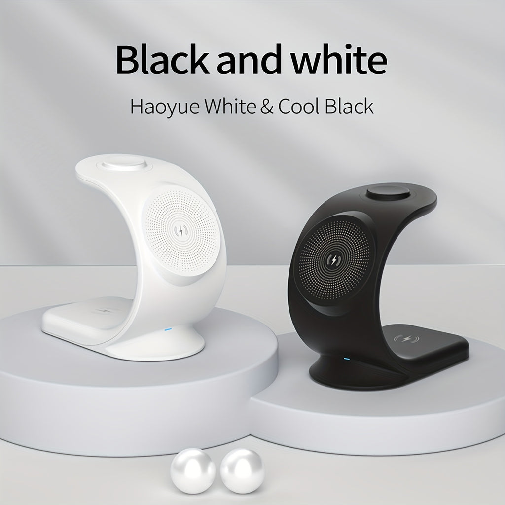 Triple Mode Magnetic Wireless Charger Stand - Wireless Chargers - 3-in-1 Fast Charging Solution for iPhone 16, 15, 14, 13, 12 Pro Max/Pro/Mini/Plus, iWatch SE/8/7/6/5/4/3/2, and AirPods with Compact Design and Safe Charging
