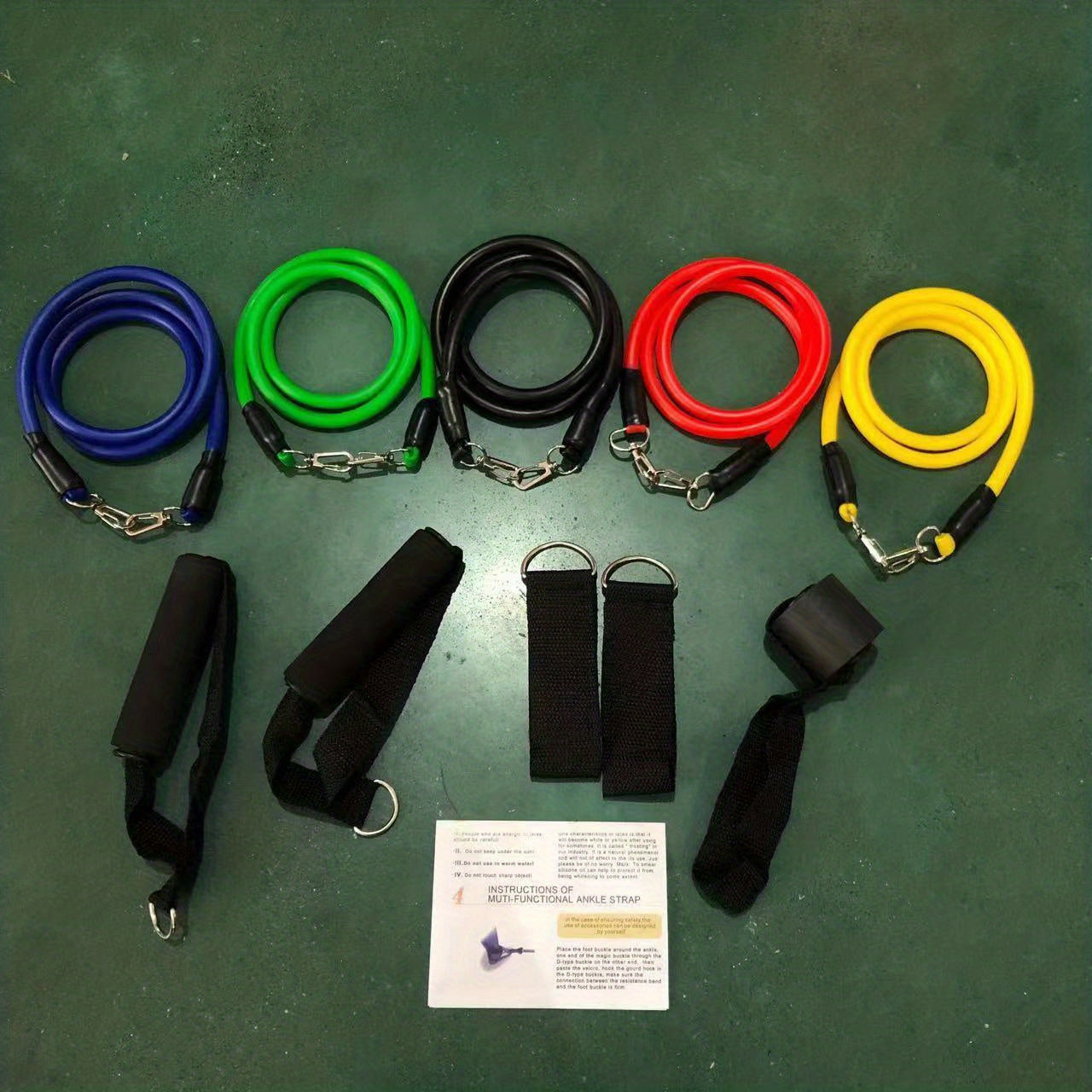 11pcs TPE Resistance Bands Set, Exercise Band, Workout Bands, Resistance Bands For Working Out, Leg And Ankle Straps, Elastic Bands For Exercise, Fitness Bands, Elastic Exercise Bands, Home Fitness, Fitness, Yoga And Pilates,