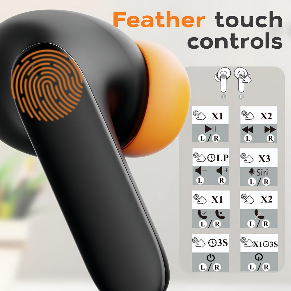 [Smart Bluetooth Headphones] AI Translation Smart Bluetooth Headphones | 4 Mic ENC Noise-cancelling TWS Earbuds, 140+ Languages Real-time Translation, 550mAh Ultra Long Standby, Music Playback, Mobile Phones & Conference Brie
