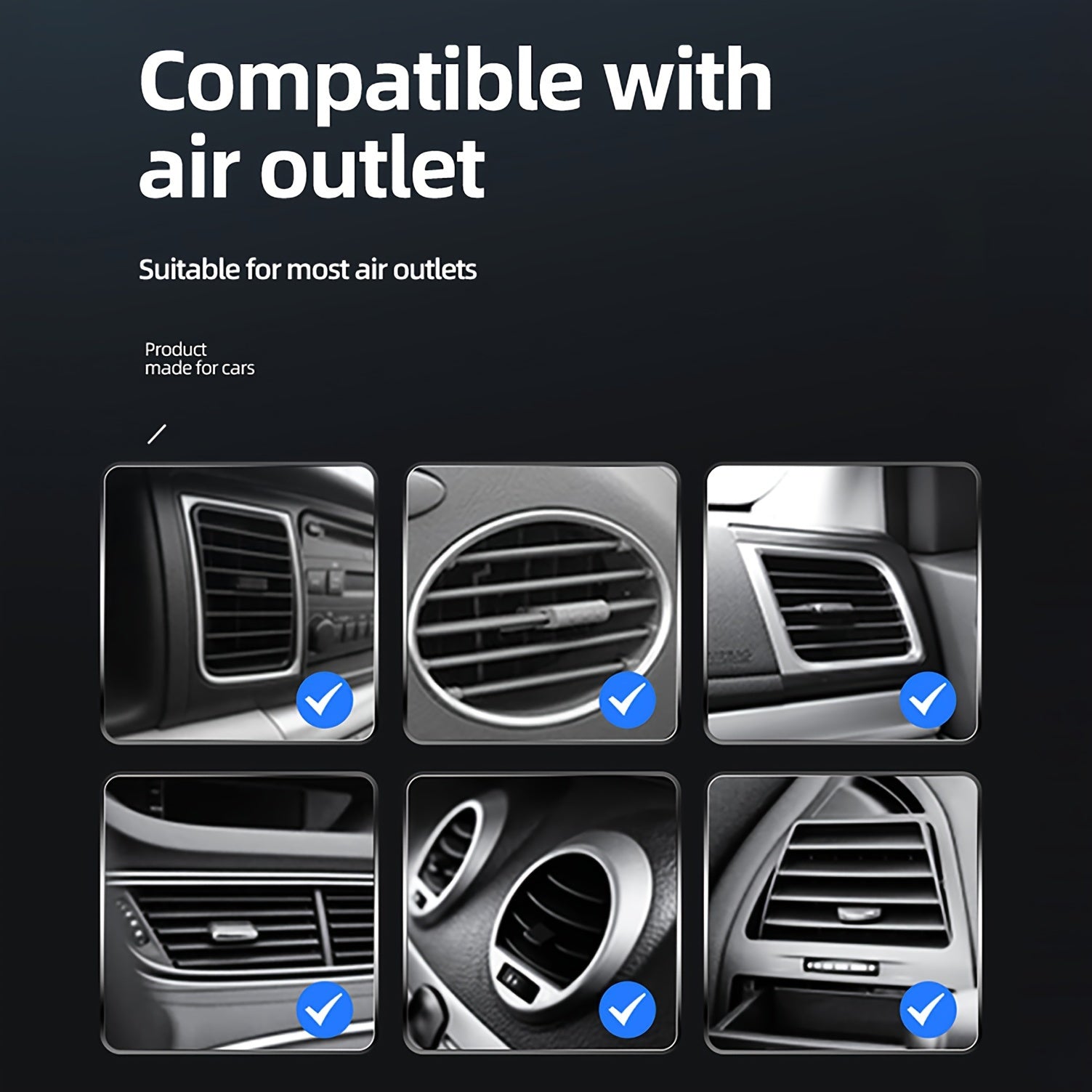 Wireless Car Charger Car Phone Mount Holder Stand Air Vent Auto Clamping Fast Charging for iPhone 16 Pro Max/16/15/14/13/12/11/XS/X/8, for SamSung for Galaxy S24/S23/S22/Note 20 Ultra/Note 10/S10/S9/S8