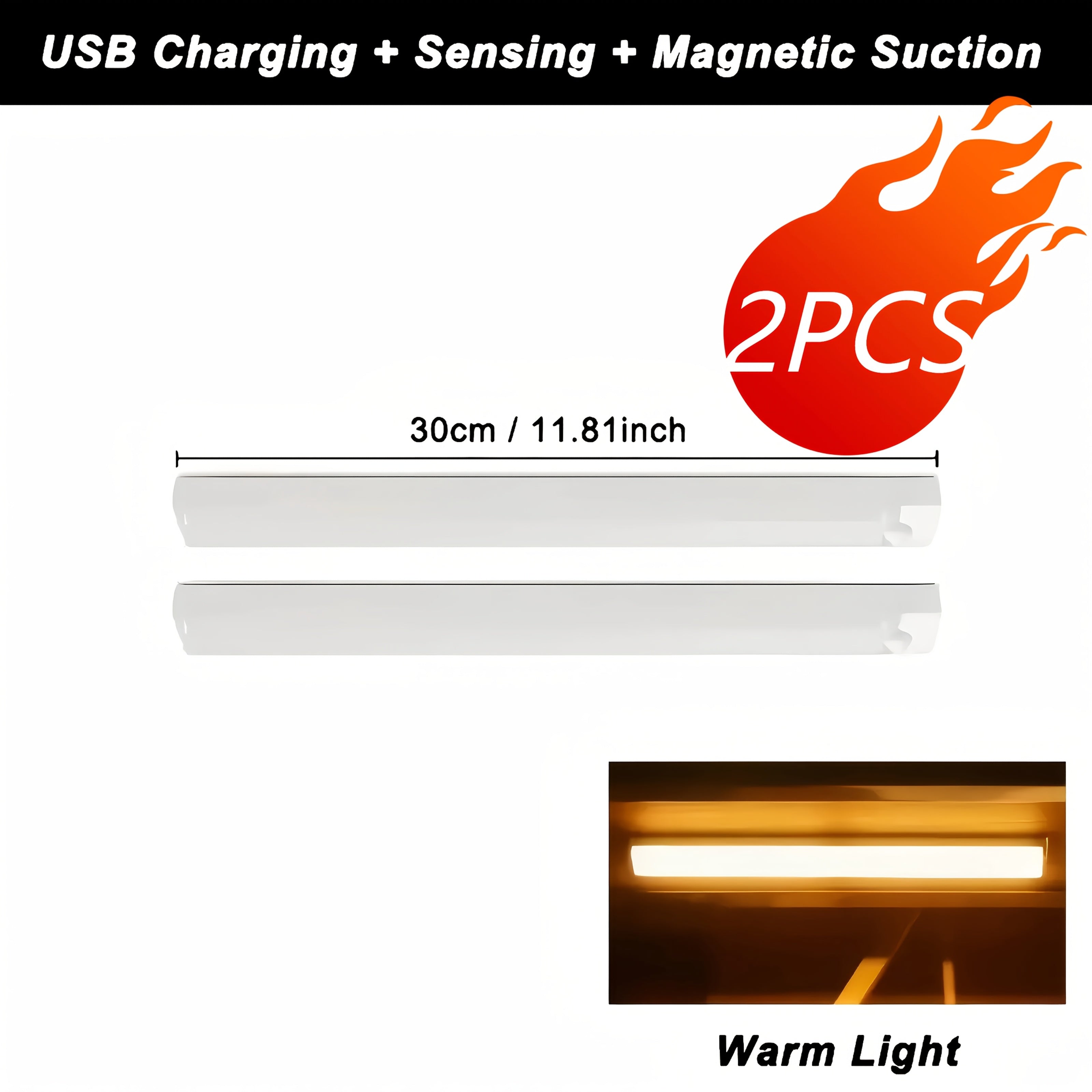 Battery Operated Under Cabinet Lights, Ultra-Bright Wireless Motion Sensor Light Indoor,2/6pcs Smart LED Motion Sensor Lights, Under-Cabinet Lighting, Magnetic Dimmable Closet Lights, Wireless Under Counter Lights For Kitche