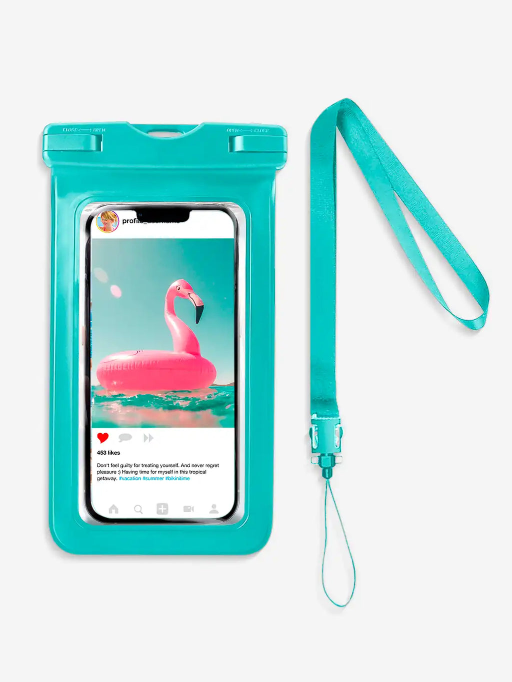 Waterproof Phone Bag - Aqua