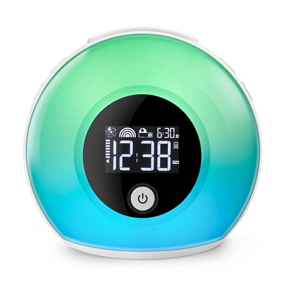 Vibe Geeks Wireless LED Night Lamp Alarm Clock and Bluetooth Speaker- USB Charging