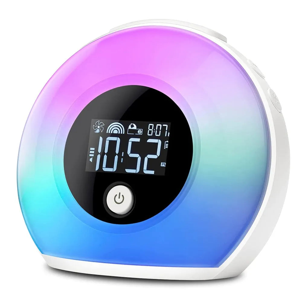 Vibe Geeks Wireless LED Night Lamp Alarm Clock and Bluetooth Speaker- USB Charging