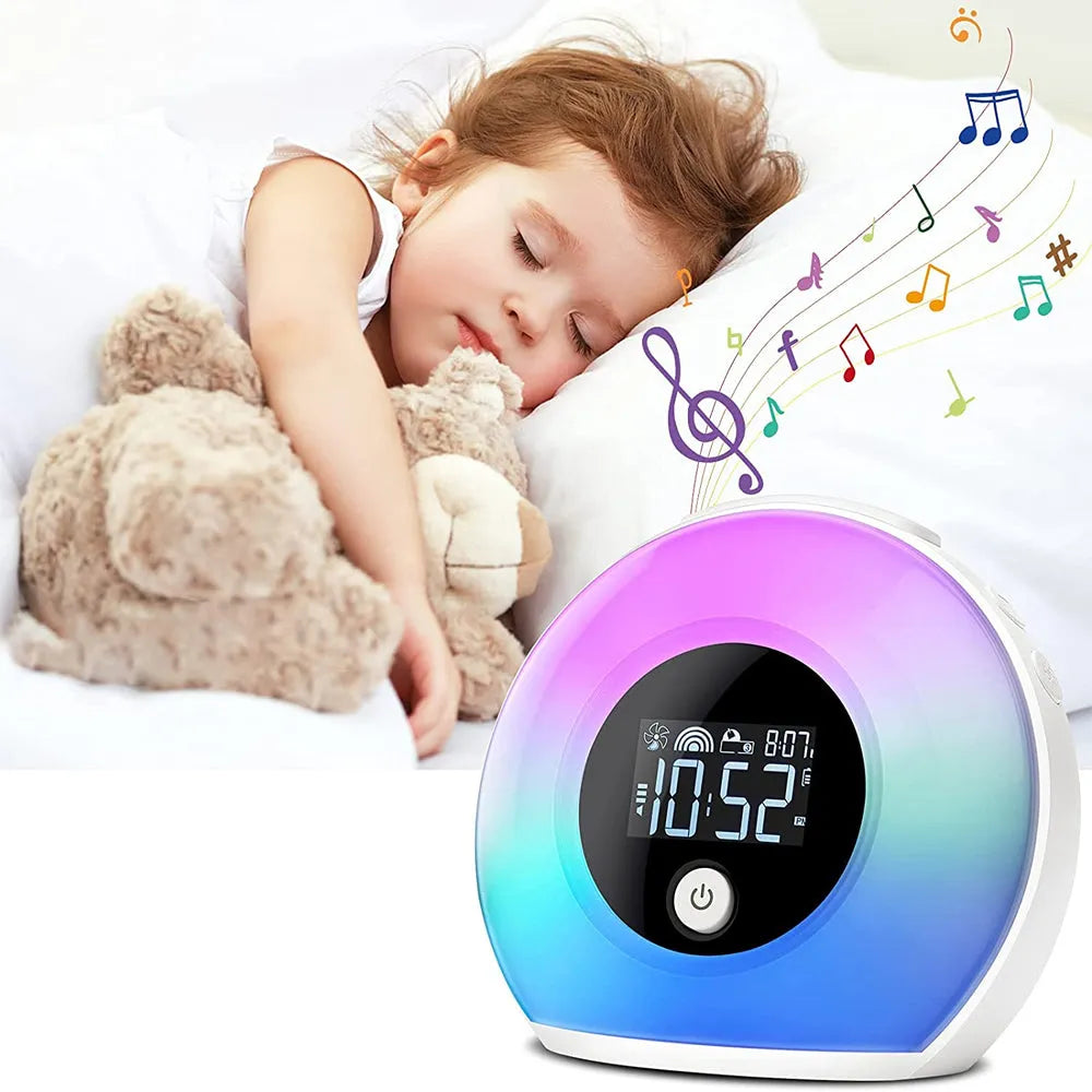Vibe Geeks Wireless LED Night Lamp Alarm Clock and Bluetooth Speaker- USB Charging