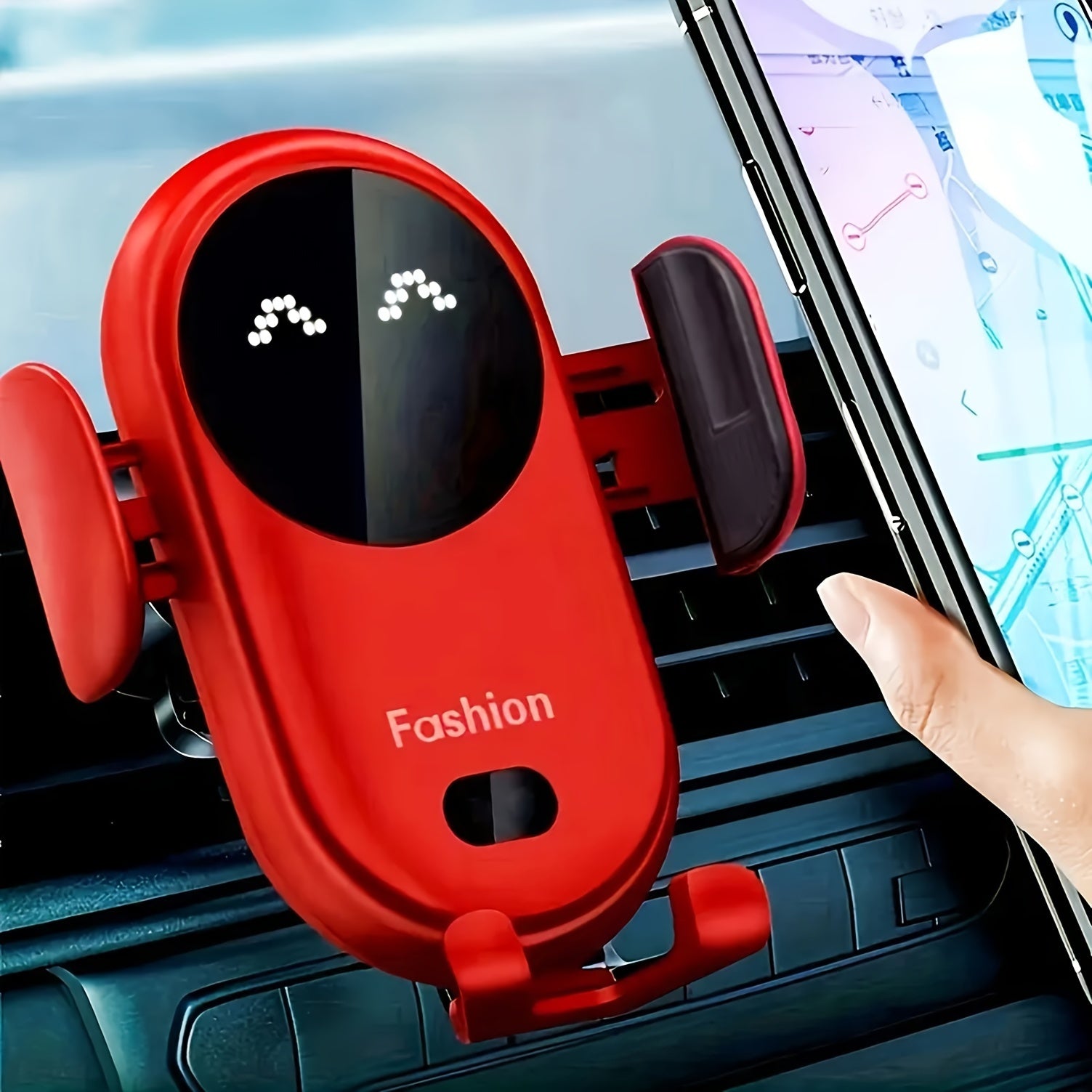 Wireless Car Charger Car Phone Mount Holder Stand Air Vent Auto Clamping Fast Charging for iPhone 16 Pro Max/16/15/14/13/12/11/XS/X/8, for SamSung for Galaxy S24/S23/S22/Note 20 Ultra/Note 10/S10/S9/S8