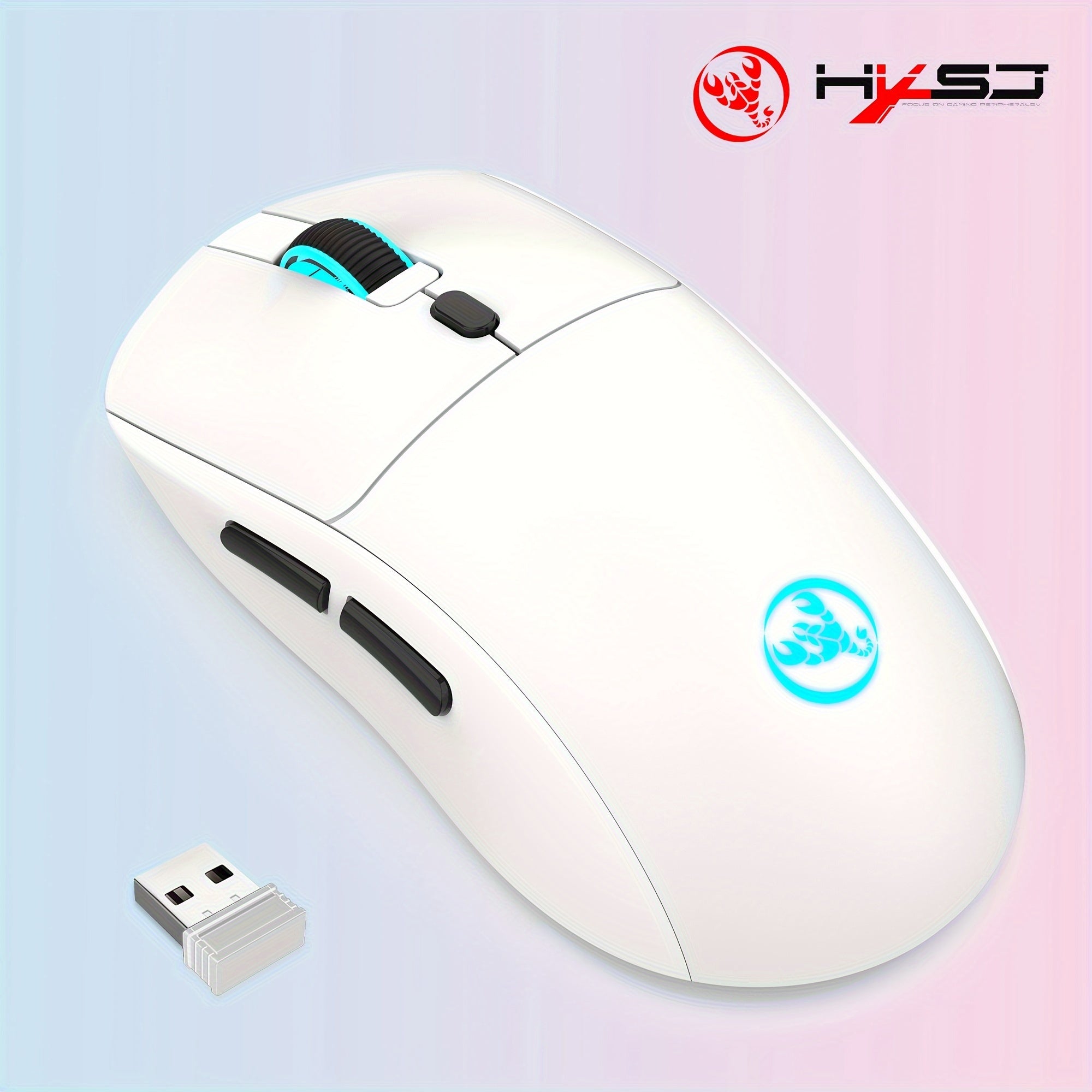 "Ultra-Responsive" Hxsj-T20 Wireless Mouse With Rechargeable 650Mah Battery - Optical, Animal Print Design For pcs, Laptop & Mac Gaming And Office Use