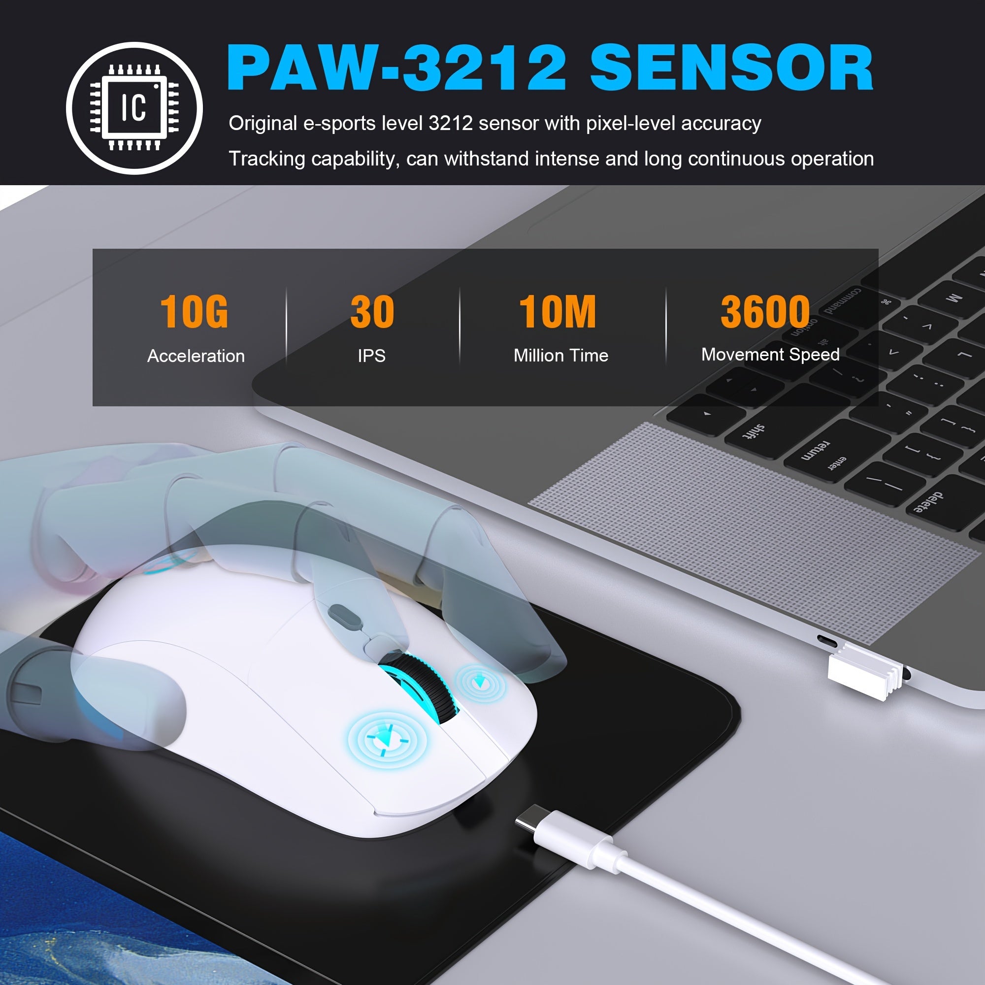 "Ultra-Responsive" Hxsj-T20 Wireless Mouse With Rechargeable 650Mah Battery - Optical, Animal Print Design For pcs, Laptop & Mac Gaming And Office Use