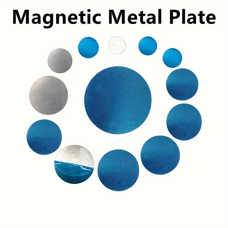 10pcs Magnetic Phone Mount Discs - Durable Iron Plates for Car & Phone Holders, Assorted Sizes (40mm/35mm/30mm/25mm/20mm)