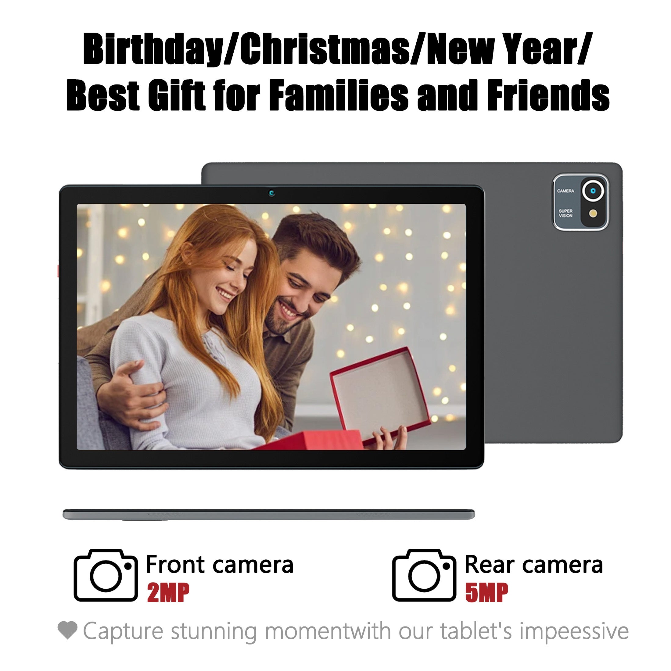 AEEZO 10.1-inch Quad-Core/Octa-Core Tablet, 64GB ROM, 6GB/12GB RAM, Android 13/14, 5000mAh Battery, 800x1280. Options: Tablet Only: Tablet + Wireless Keyboard + Mouse + Stylus Without Electricity+ Headphones + Foldable Case;