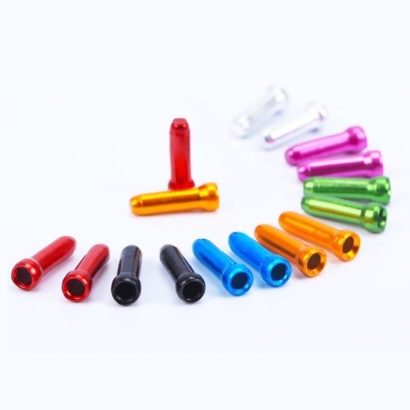 30pcs Aluminum Bicycle Brake Shifting Cable End Cap Ultralight 7 Colors Derailleur Line  Cover Cables Accessories
