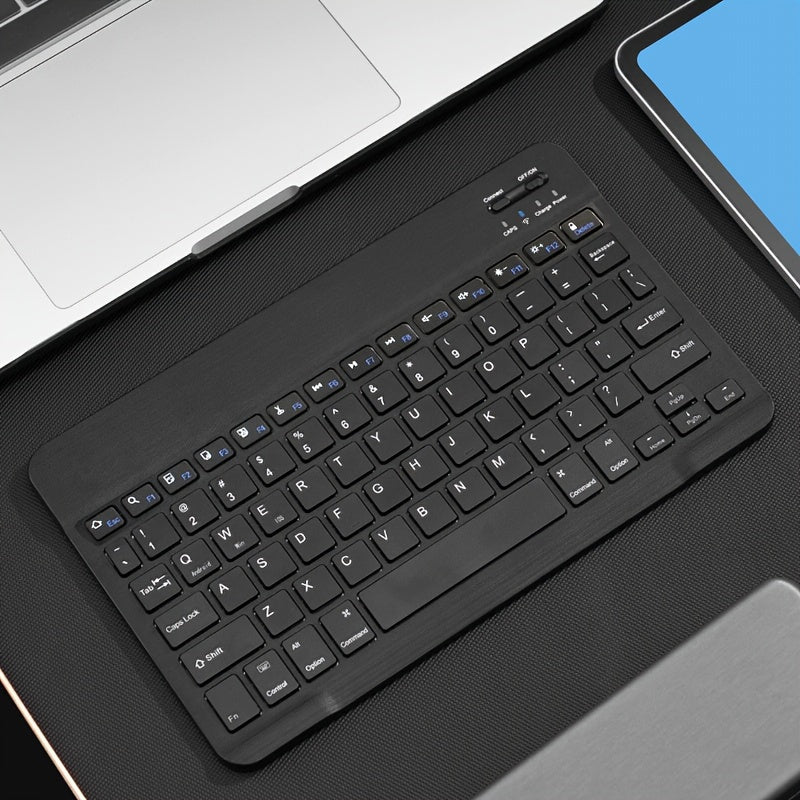 Suitable For Ipad, Ipad Pro, Ipad Mini, Ipad Air, Rechargeable Ultra-Thin Wireless Keyboard For Apple, Iphone, Samsung Tablet Smartphone IOS Android Windows, Portable Mini Wireless 10 Inch Keyboard