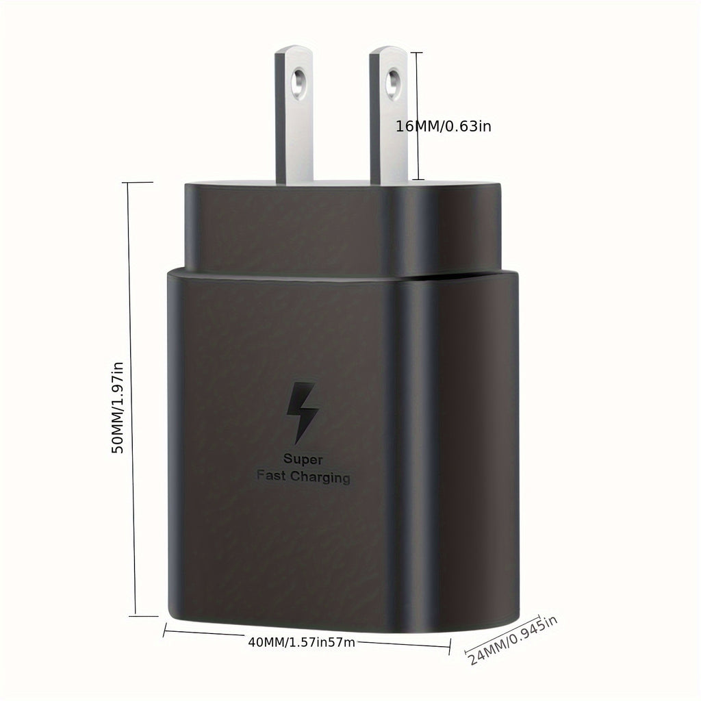 20W Fast Charger - Wall Charger with 4ft Type C Cable for Samsung Galaxy S23 Ultra/S23/S23+/S22/S22 Ultra/S22+/S21 Ultra/S20 Ultra/Note 20/Note 10/Z Fold 3 - Rapid Charging and Compact Design