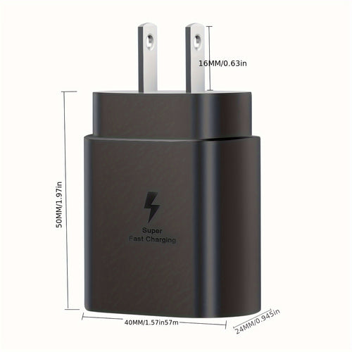 20W Fast Charger - Wall Charger with 4ft Type C Cable for Samsung Galaxy S23 Ultra/S23/S23+/S22/S22 Ultra/S22+/S21 Ultra/S20 Ultra/Note 20/Note 10/Z Fold 3 - Rapid Charging and Compact Design