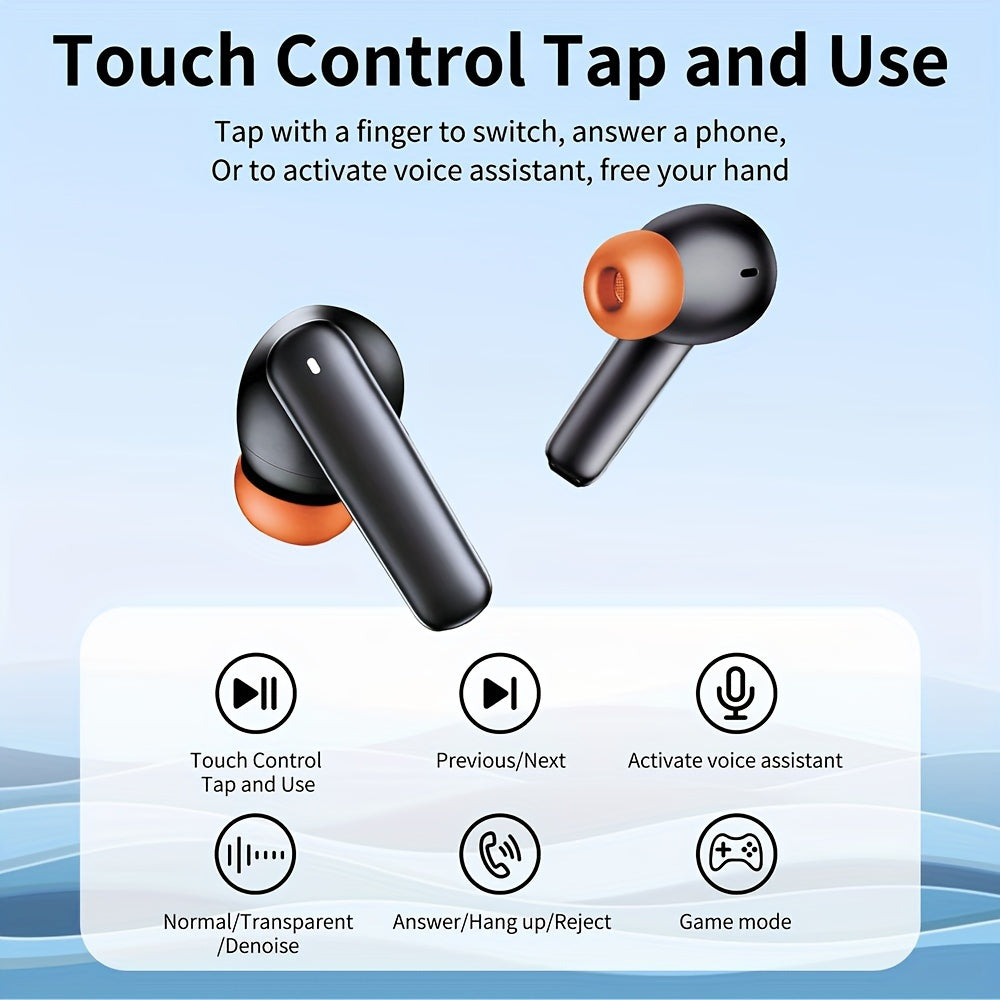 Wireless Earbuds Active Noise Cancelling Earphones, Wireless 5.2 With Microphone Charging Case, 30 Hours Playback Time, In Ear High Fidelity Stereo Earphones Suitable For IPhone Airpod Pro/Android