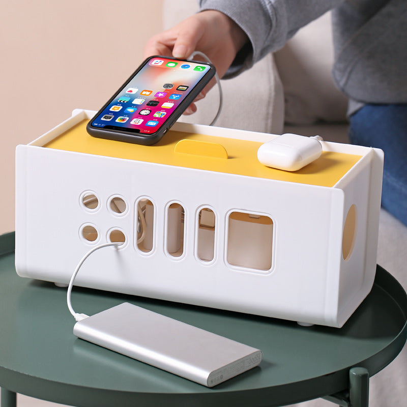 Plastic Socket Wire Storage Box Power Board Wire Box Hub Box Socket Charger Storage Organizer Box