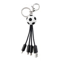 Creative keychain football data cable one to three charging cable football club commemorative gift charging cable