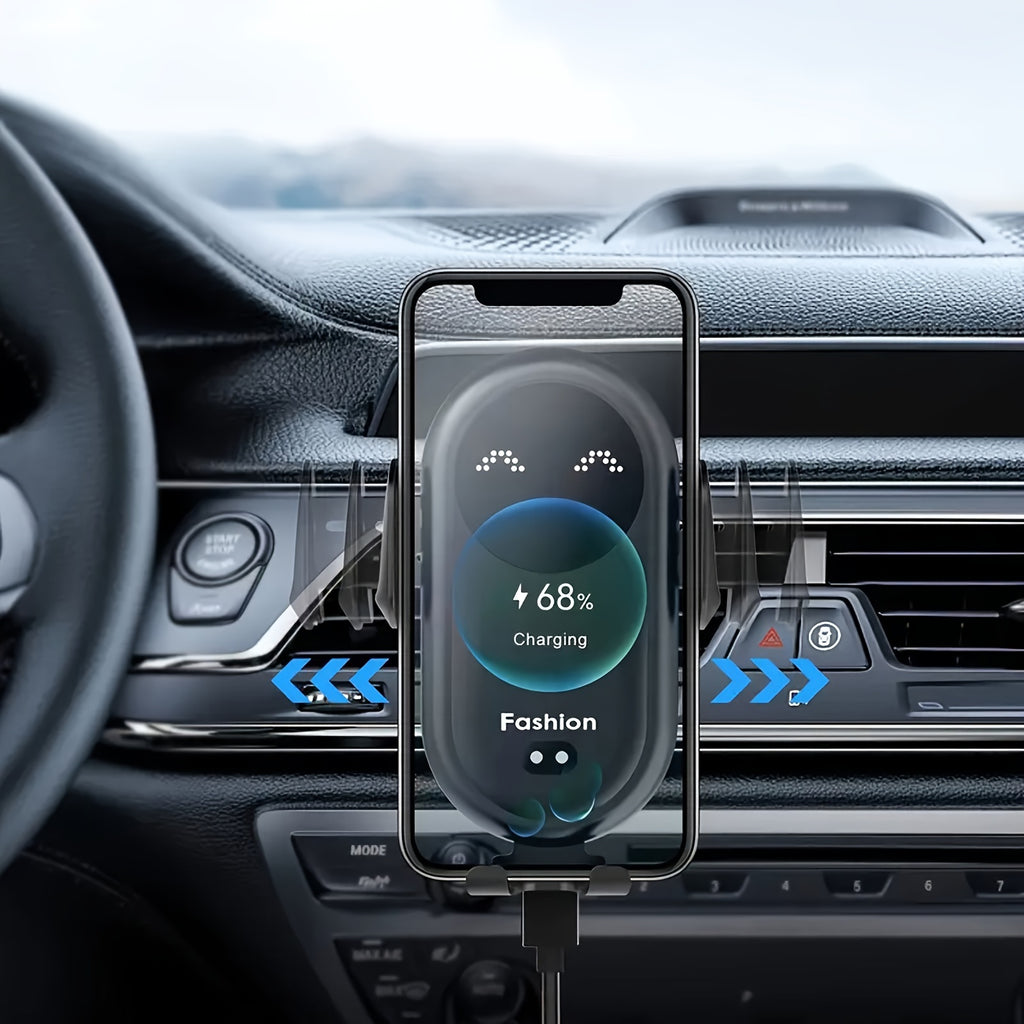Wireless Car Charger Car Phone Mount Holder Stand Air Vent Auto Clamping Fast Charging for iPhone 16 Pro Max/16/15/14/13/12/11/XS/X/8, for SamSung for Galaxy S24/S23/S22/Note 20 Ultra/Note 10/S10/S9/S8