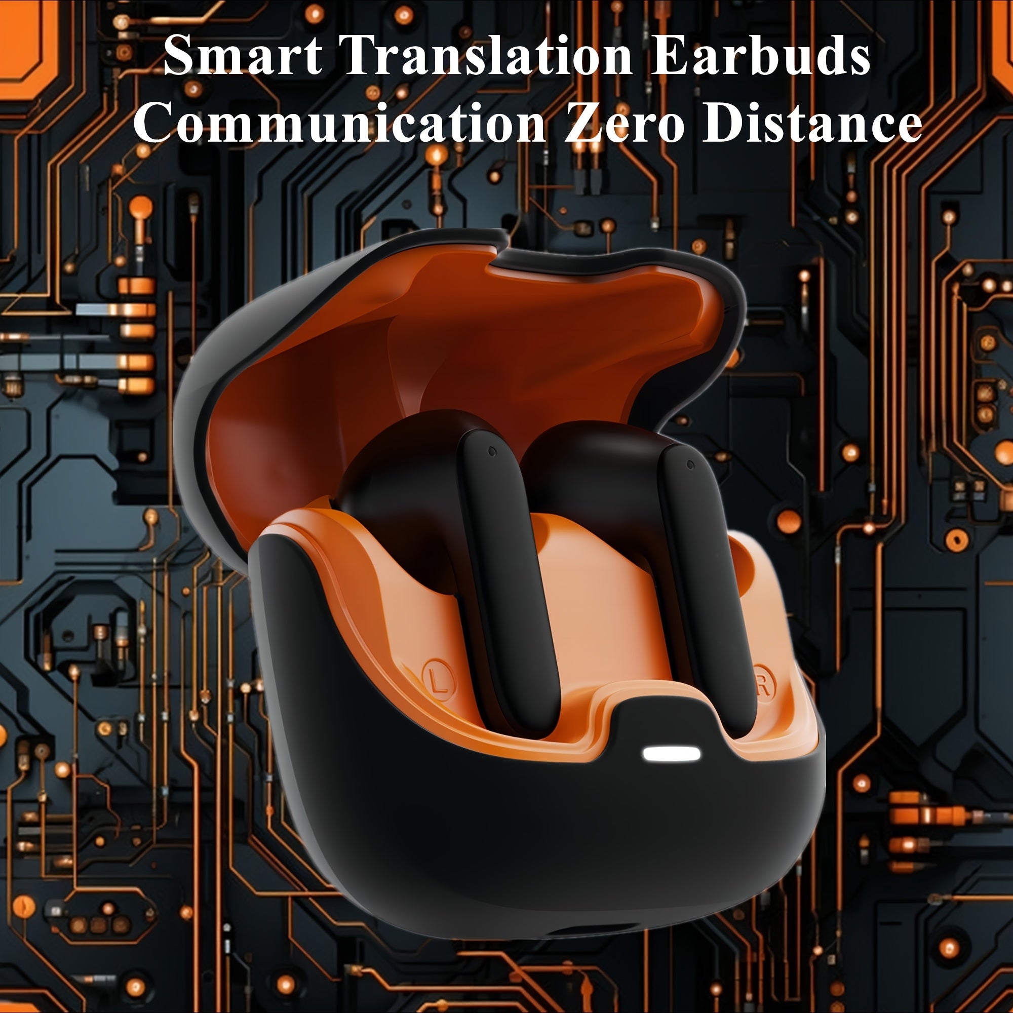 [Smart Bluetooth Headphones] AI Translation Smart Bluetooth Headphones | 4 Mic ENC Noise-cancelling TWS Earbuds, 140+ Languages Real-time Translation, 550mAh Ultra Long Standby, Music Playback, Mobile Phones & Conference Brie