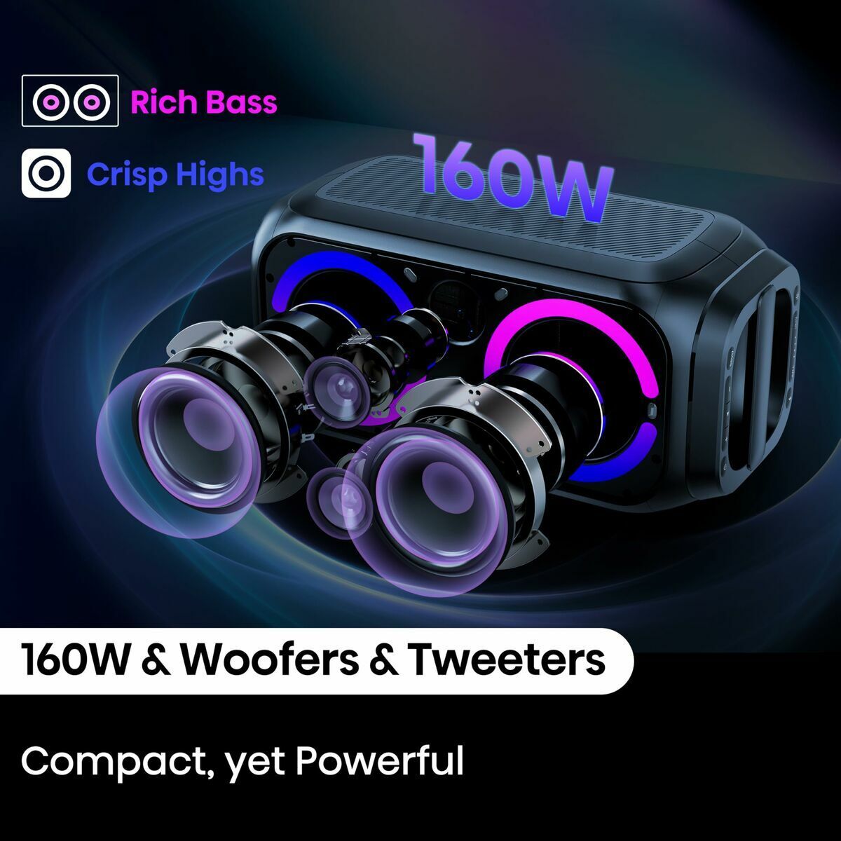 Portable Bluetooth Speakers Hisense PARTY ROCKET160 Black
