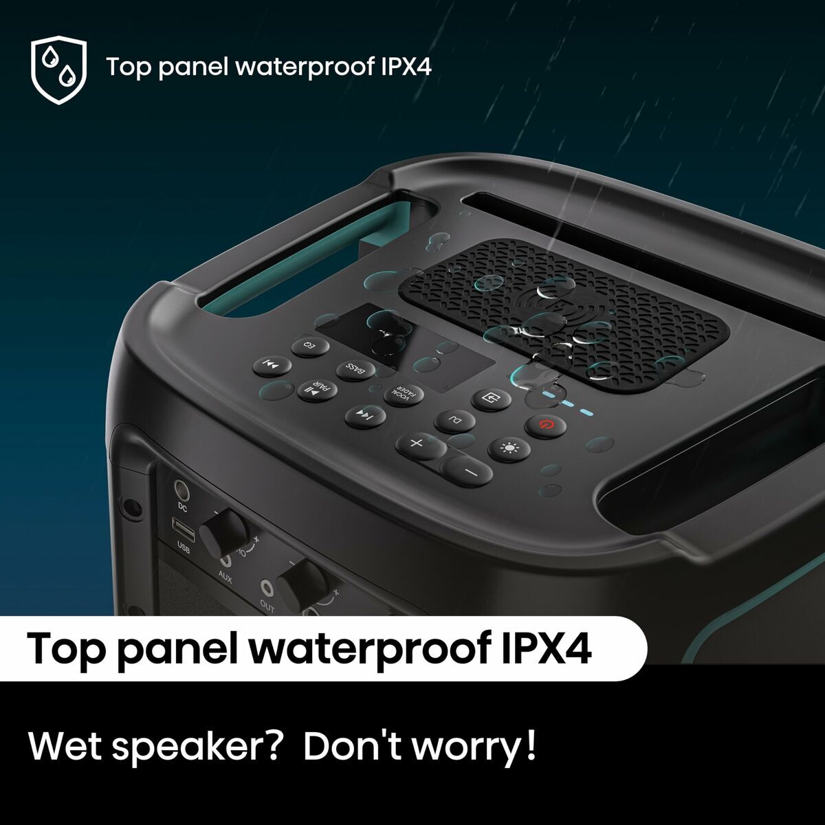 Portable Bluetooth Speakers Hisense PARTY STORM Black 300 W