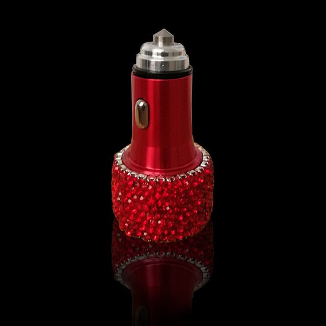 USB Car Charger For Mobile Phone Tablet GPS Fast Charger Car-Charger Dual USB Car Phone Charger Data Line Wire in Car Ornaments