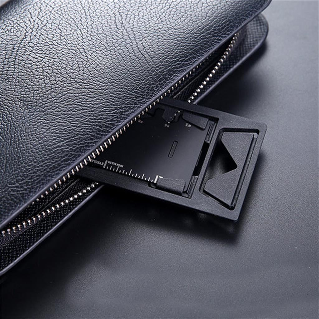 3 In 1 Mini Card Multifunctional Mobiele Telefoon Stand Card Beugel Stand voor Folding Phone Bracket Bottle Opener Tool Kits