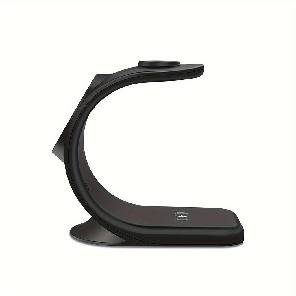 Triple Mode Magnetic Wireless Charger Stand - Wireless Chargers - 3-in-1 Fast Charging Solution for iPhone 16, 15, 14, 13, 12 Pro Max/Pro/Mini/Plus, iWatch SE/8/7/6/5/4/3/2, and AirPods with Compact Design and Safe Charging