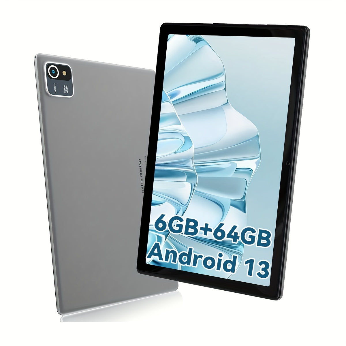 AEEZO 10.1-inch Quad-Core/Octa-Core Tablet, 64GB ROM, 6GB/12GB RAM, Android 13/14, 5000mAh Battery, 800x1280. Options: Tablet Only: Tablet + Wireless Keyboard + Mouse + Stylus Without Electricity+ Headphones + Foldable Case;
