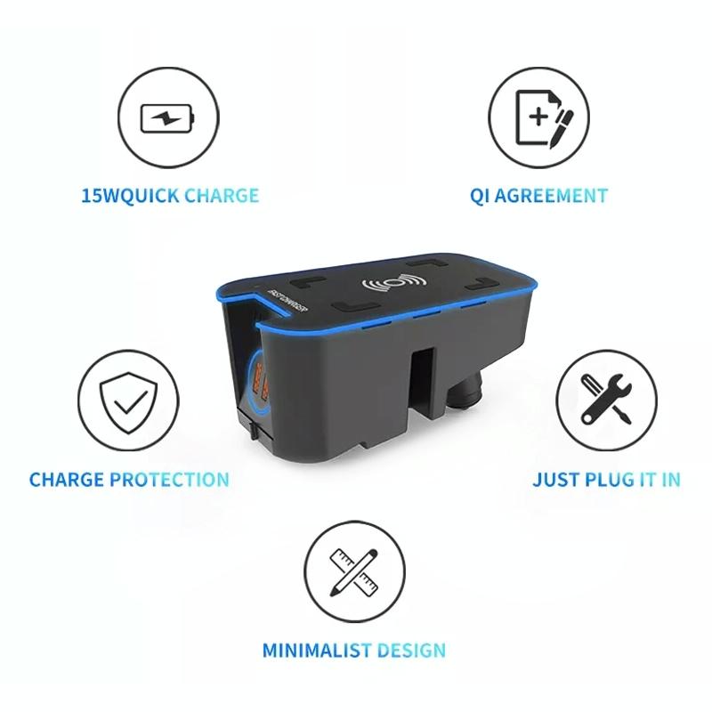 NNEIDS Wireless Charger For Volvo Xc60 / Xc90 - 15W