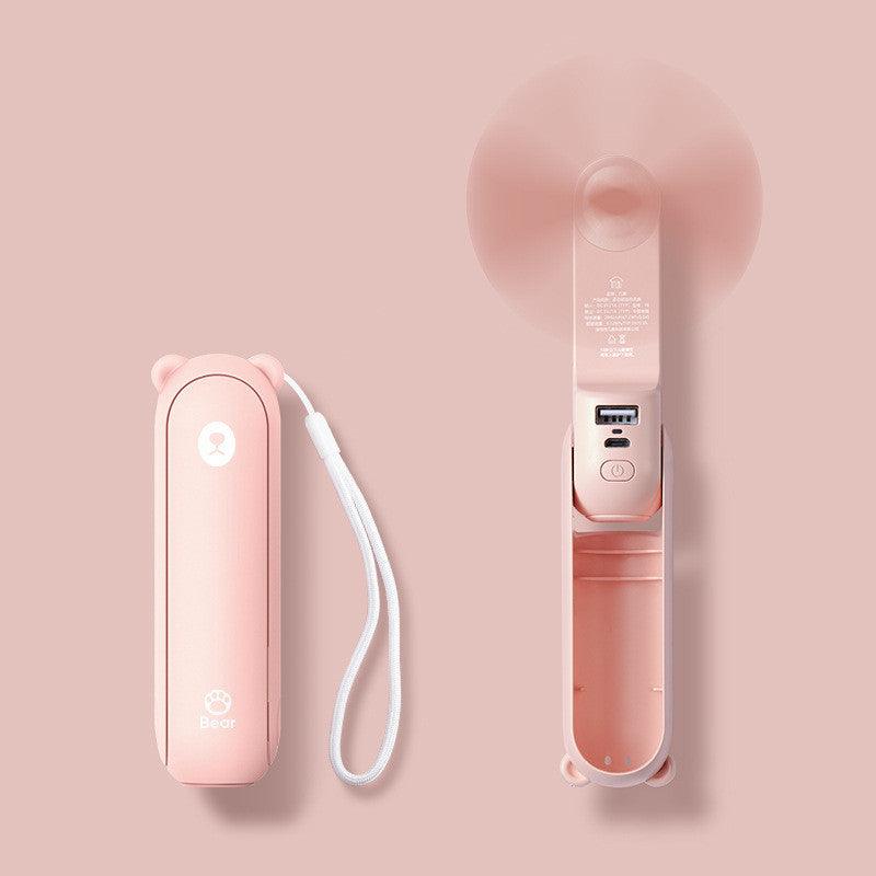 Cool Breeze Companion: Portable Fan with Power Bank Power!