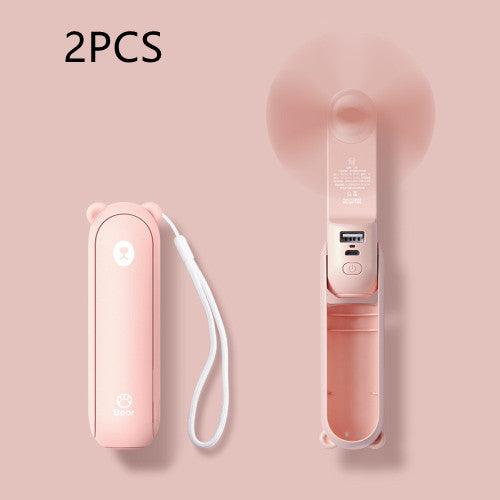 Cool Breeze Companion: Portable Fan with Power Bank Power!