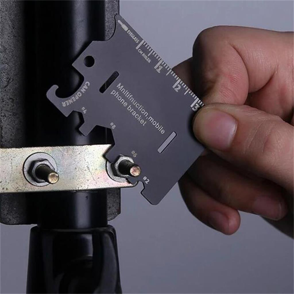 3 In 1 Mini Card Multifunctional Mobiele Telefoon Stand Card Beugel Stand voor Folding Phone Bracket Bottle Opener Tool Kits