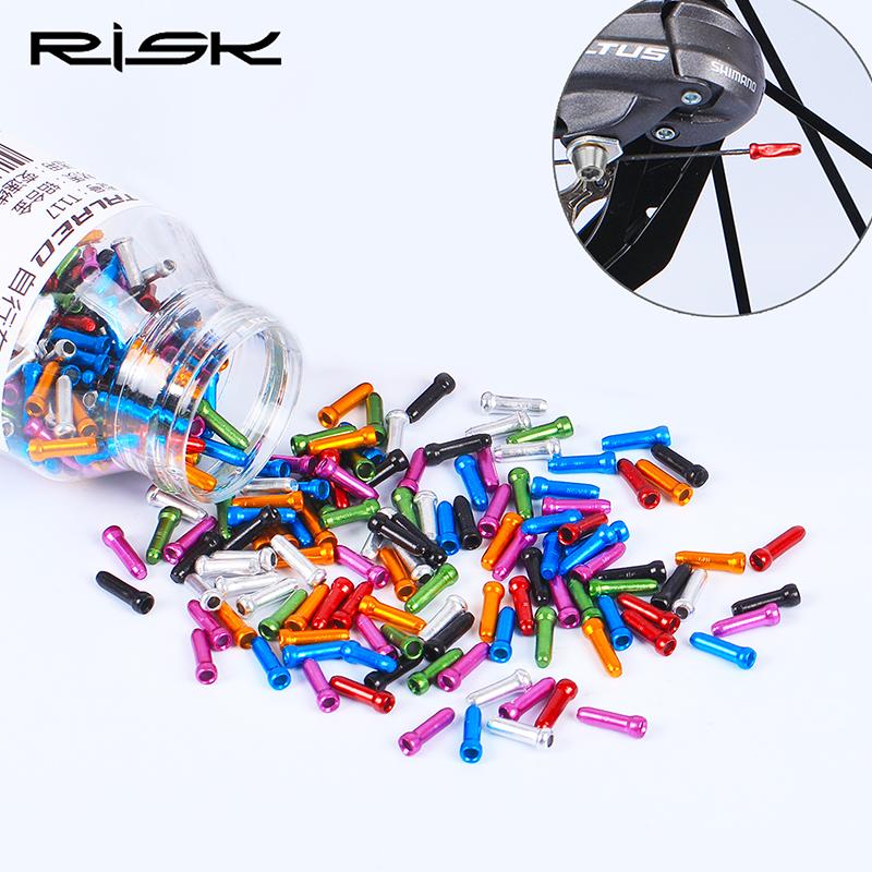 30pcs Aluminum Bicycle Brake Shifting Cable End Cap Ultralight 7 Colors Derailleur Line  Cover Cables Accessories
