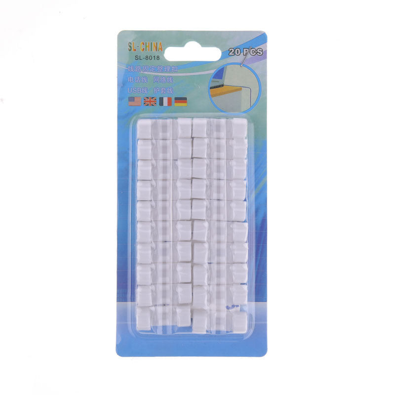 Punch-Free Wire Holder Clip Wire Card Subnet Wire Organizer Data Cable Solid Wire Clip Self-Adhesive Wire Organizer