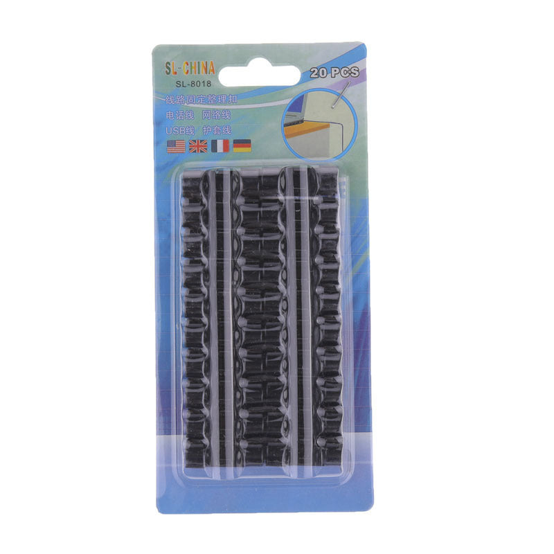 Punch-Free Wire Holder Clip Wire Card Subnet Wire Organizer Data Cable Solid Wire Clip Self-Adhesive Wire Organizer