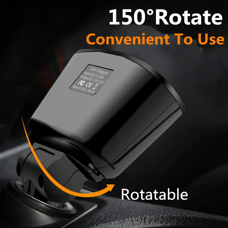 Car Charger 3.1A 2 Ports USB Car Charge 30W Quick chargers with LED Display Car Charger Adapter For iPhone Xiaomi Huawei MP3 DVR