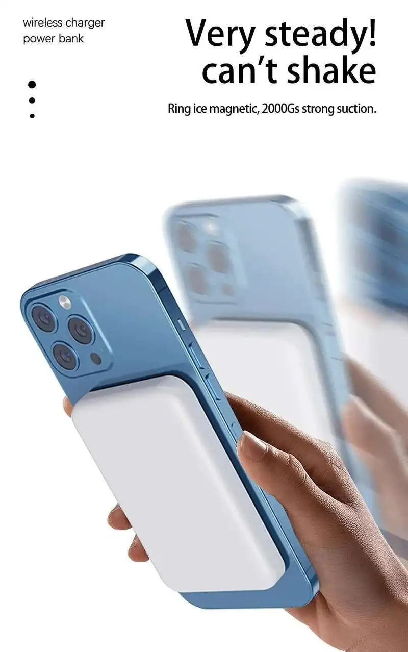 For Magsafe Power Bank 10000mAh Portable Auxiliary Spare External Magnetic Battery Pack Wireless Charger For Iphone 13 14 15 16