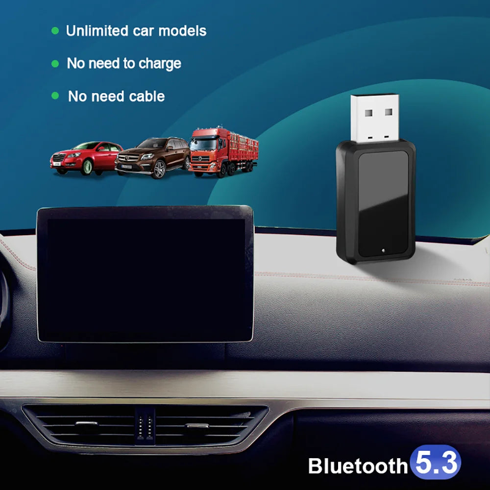 Bluetooth 5.3 Car FM Transmitter Receiver Mini USB Power Wireless Auto Audio Car Adapter Handsfree Call Car Auto Accessories