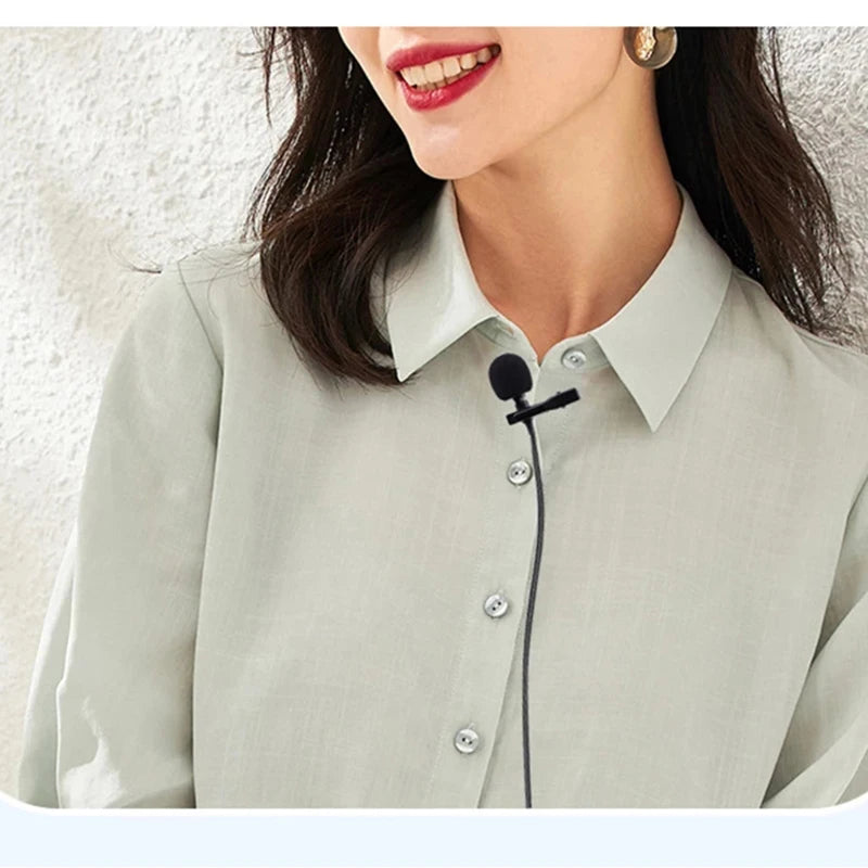 3.5mm Mini Microphone For PC Laptops Type C Lapel Clip-on Microphone For Smart phone USB Professional Micro Mic For DSLR Camera