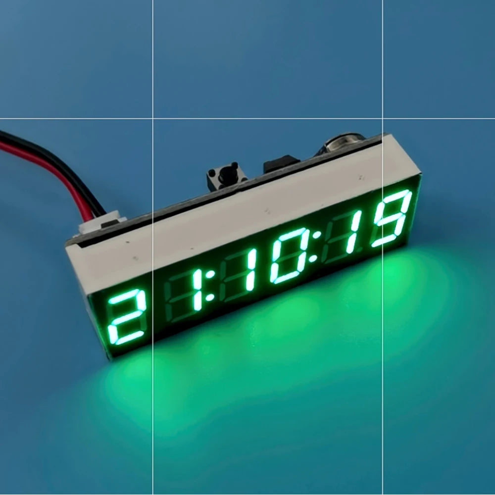 0.36" 6-bit Clock LED Digital Electronic Clock W Second Display Module Power Off Memory Brightness Adjustment Dc 5V 12V