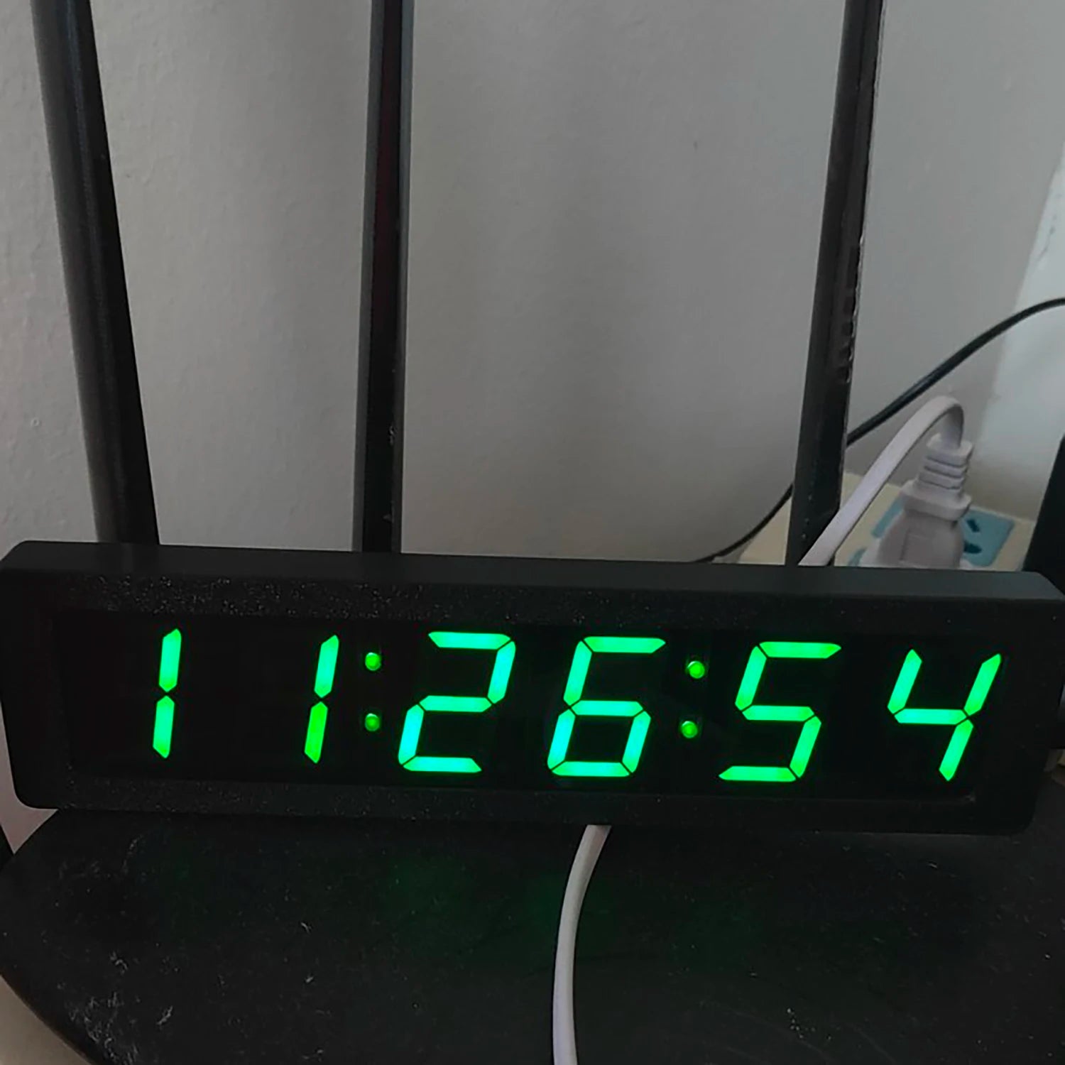1.2" 6-bit Clock LED Digital Electronic Clock W Second Display TIME Alarm Clock Temperature GPS Beidou Automatic timing Typc-C