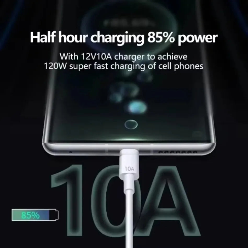 Universal Fast Charging USB C Data Cable 120W USB Type C Cable 1M/1.5M/2M For Xiaomi Smasung S24 S23 Huawei P70 Honor Data Cord